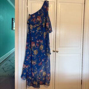 Floral asymmetrical cocktail dress